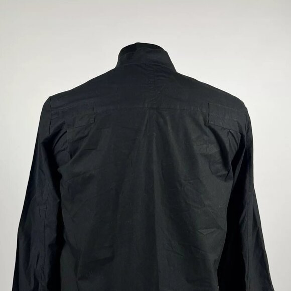 DAMIR DOMA SILENT Black Avant Garde Band Collar Button Long Sleeve Shirt Size M - Picture 13 of 15